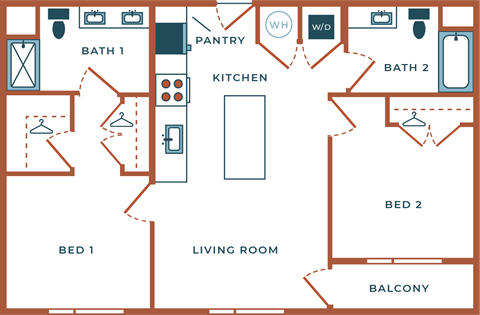 Legacy at Fitz Aurora CO B03B Two Bedroom 1015 SF